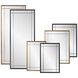 Chiverny 70 X 30 inch Matte Black French Panel Mirror
